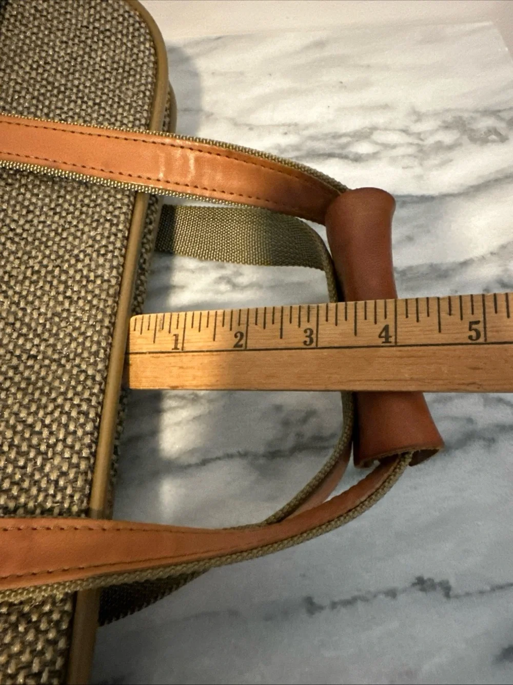 Hartmann Canvas twill Leather trim carry on travel bag with shoulder strap